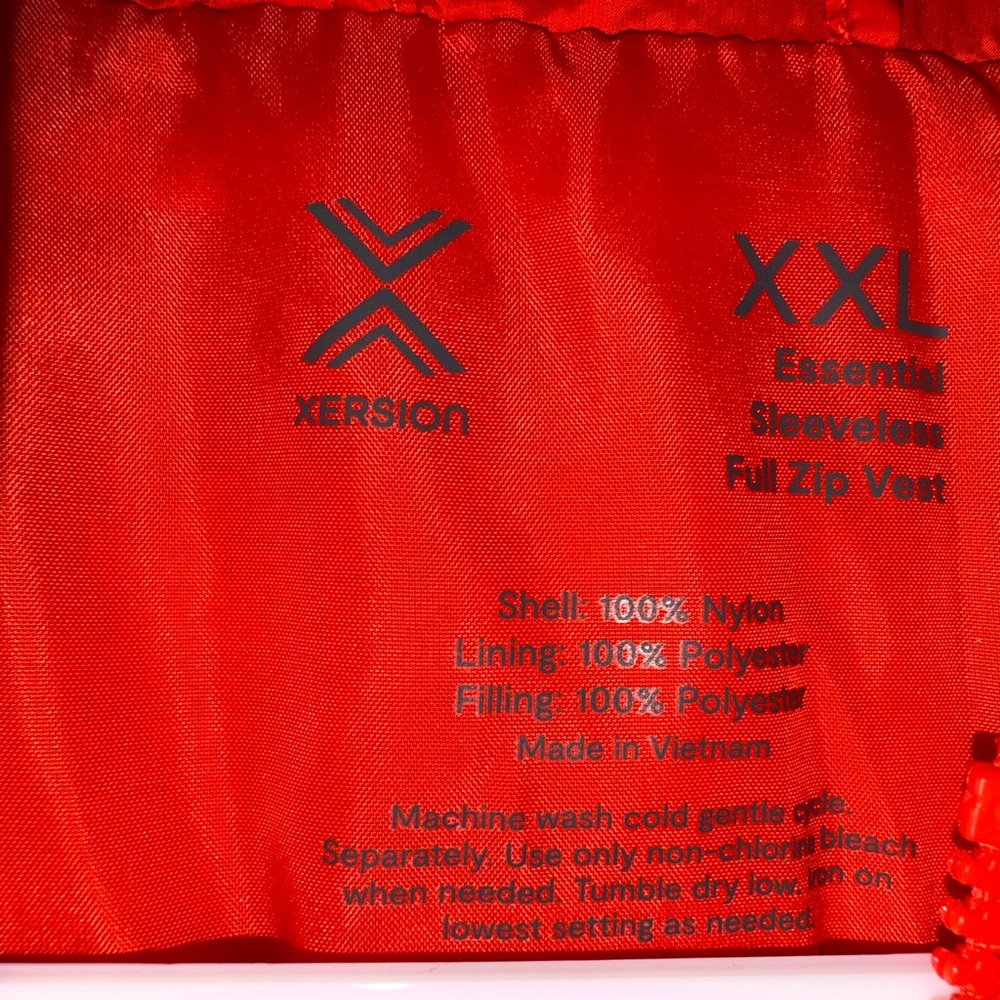 Xersion Men's Bright Red Puffer Vest XXL - Picture 3 of 5
